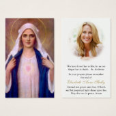 Gedenkteken Verlies Moeder Maria Gebed Sympathie K Visitekaartjes (Voorkant /achterkant)