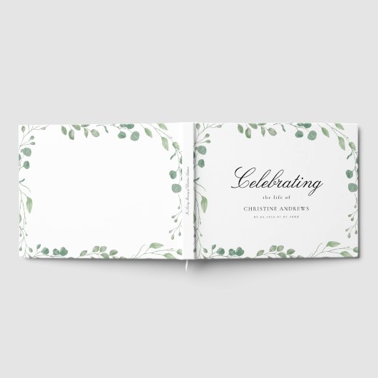 Gedenkteken "Viering van het leven" van Eucalyptus Gastenboek (Volledig)