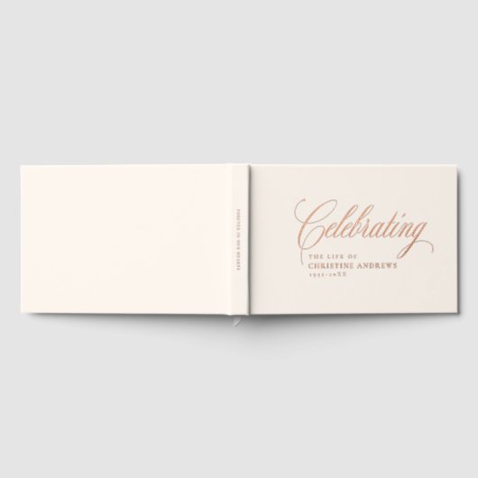 Gedenkteken "Viering van het leven van" Folie, Bei Gastenboek (Volledig)