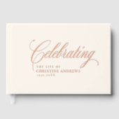 Gedenkteken "Viering van het leven van" Folie, Bei Gastenboek (Voorkant)