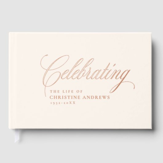 Gedenkteken "Viering van het leven van" Folie, Bei Gastenboek (Voorkant)