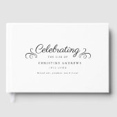 Gedenkteken "Viering van het leven" Wit Gastenboek (Voorkant)