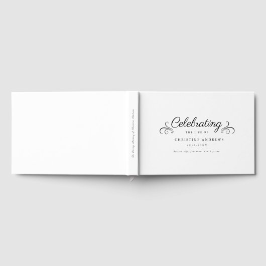 Gedenkteken "Viering van het leven" Wit Gastenboek (Volledig)