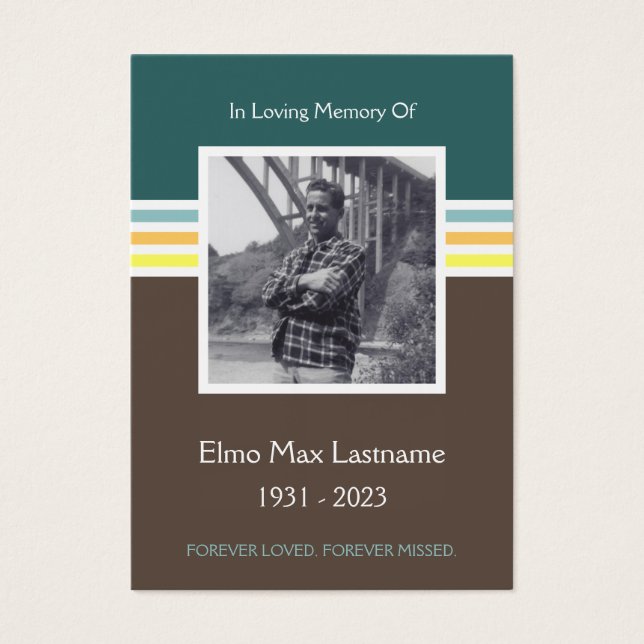 gedenkteken visitekaartje (Voorkant)