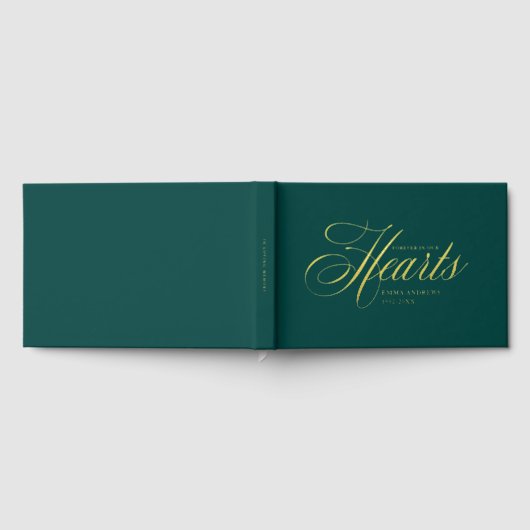 Gedenkteken "Voor altijd in onze harten" Gouden Fo Gastenboek (Volledig)