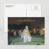 Gedenkteken voor de Koreaanse Oorlog bij Night Was Briefkaart (Voorkant / Achterkant)