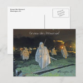 Gedenkteken voor de Koreaanse Oorlog bij Night Was Briefkaart (Voorkant / Achterkant)