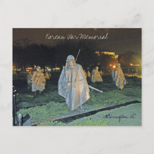 Gedenkteken voor de Koreaanse Oorlog bij Night Was Briefkaart