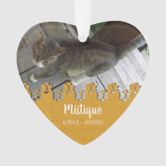 Gedenkteken voor huisdieren Geliefde herinnering Ornament (voorkant)