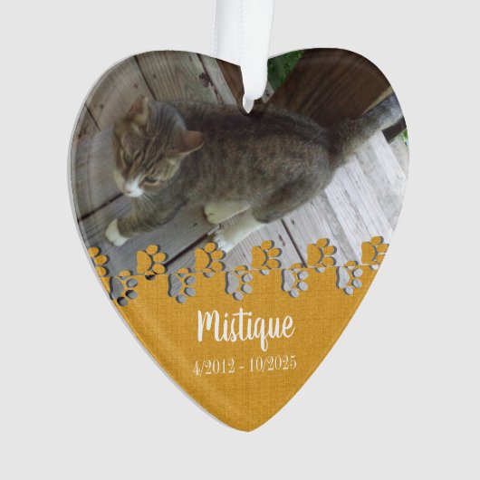 Gedenkteken voor huisdieren Geliefde herinnering Ornament (voorkant)