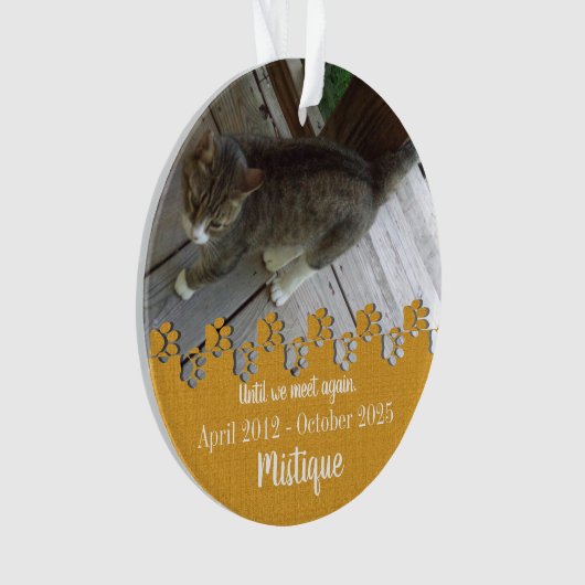 Gedenkteken voor huisdieren Geliefde herinnering Ornament (voorkant)