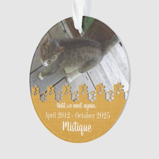 Gedenkteken voor huisdieren Geliefde herinnering Ornament (voorkant)