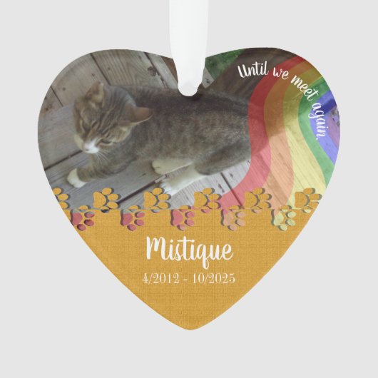 Gedenkteken voor huisdieren Geliefde herinnering Ornament (voorkant)
