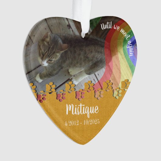 Gedenkteken voor huisdieren Geliefde herinnering Ornament (voorkant)