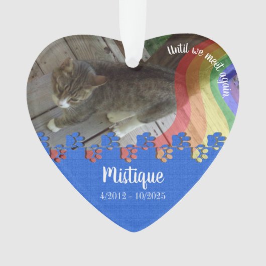 Gedenkteken voor huisdieren Geliefde herinnering Ornament (voorkant)
