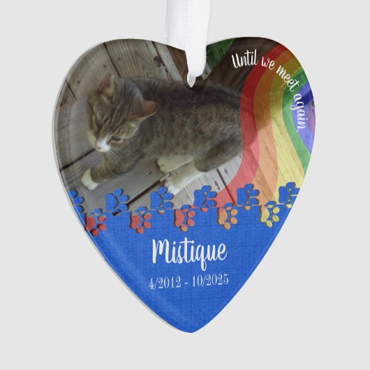 Gedenkteken voor huisdieren Geliefde herinnering Ornament (voorkant)