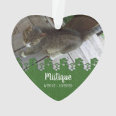 Gedenkteken voor huisdieren Geliefde herinnering Ornament (achterkant)