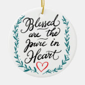 Gedenkteken voor huisdieren Gezegend zijn de Pure  Keramisch Ornament (Voorkant)