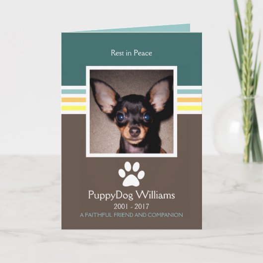 gedenkteken voor huisdieren kaart (Voorkant)