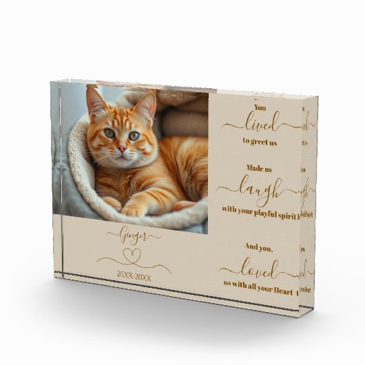 Gedenkteken voor kat - fotoblokken (Rechts)