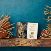 Gedenkteken voor kattenhuisdieren fotoplaat (Zijkant)