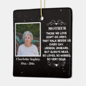gedenkteken voor mam Custom Photo and name Ceram Keramisch Ornament (Links)