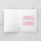 Gedenkteken voor sympathie kaart (Binnen)