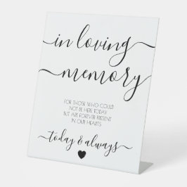 Gedenkteken voor witte kalligrafie reclamebord met voetstuk