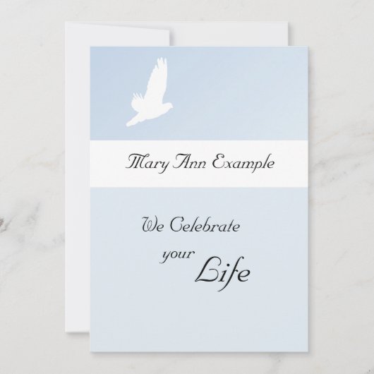  gedenkteken / wake / levende begrafenis aankondiging (Voorkant)