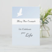  gedenkteken / wake / levende begrafenis aankondiging (Staand voorkant)