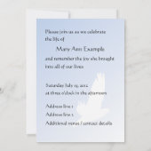  gedenkteken / wake / levende begrafenis aankondiging (Achterkant)