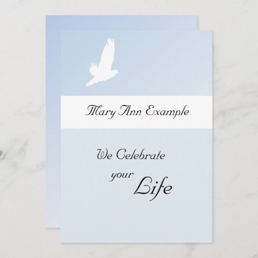  gedenkteken / wake / levende begrafenis aankondiging (Voorkant / Achterkant)