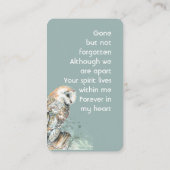 Gedenkteken Waterverf Barn Owl Bird Visitekaartje (Achterkant)