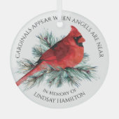 Gedenktekens verschijnen Gezegde Waterverf Pine Glas Ornament (Voorkant)