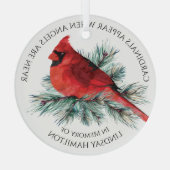 Gedenktekens verschijnen Gezegde Waterverf Pine Glas Ornament (Achterkant)