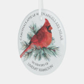 Gedenktekens verschijnen Gezegde Waterverf Pine Glas Ornament (Voorkant links)