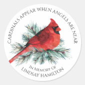 Gedenktekens verschijnen Waterverf Pine Ronde Sticker (Voorkant)