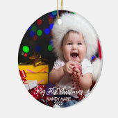 Gedenkwaardige Baby Eerste Kerst Ornament Keepsake (Links)