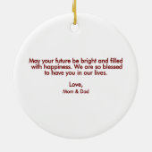 Gedenkwaardige Baby Eerste Kerst Ornament Keepsake (Achterkant)