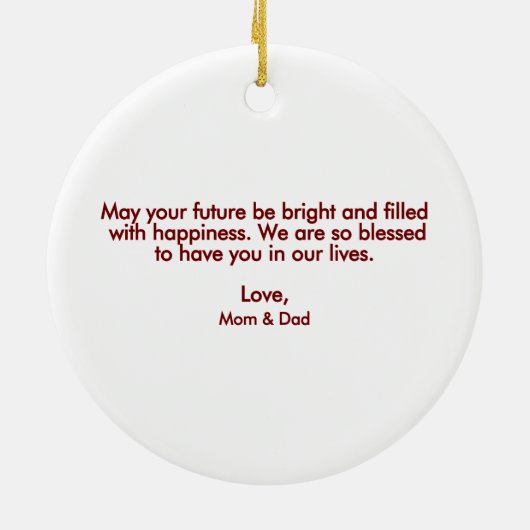 Gedenkwaardige Baby Eerste Kerst Ornament Keepsake (Achterkant)