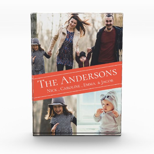 Gedenkwaardige momenten Custom Multi-Photo Keepsak Fotoblokken (Voorkant)