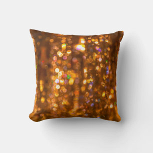 Gedeocaliseerde gouden abstracte kerstachtergrond kussen
