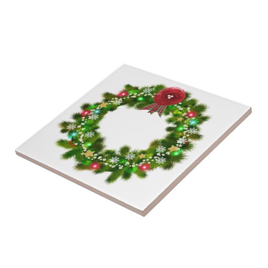 Gedeormeerd kerstfeestmaal tegeltje (Zijkant)