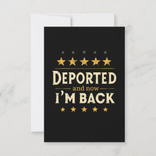 Gedeporteerd en nu ben ik terug Mexicaanse immigra Bedankkaart