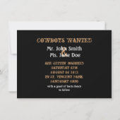 gedesdistressed westers cowboy-huwelijk aankondiging (Achterkant)