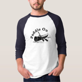 Gedeskeerd peddel op ontwerp - Mannen met 3/4 basi T-shirt
