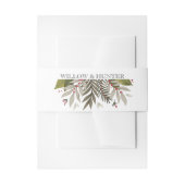 Gedesmuleerde botanische bruiloft uitnodigingen wikkel (Voorkant Voorbeeld)