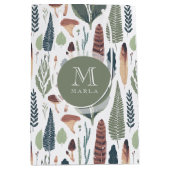 Gedesnoteerde herfstkleuren snijpatroon van bossen medium cadeauzakje (Voorkant)