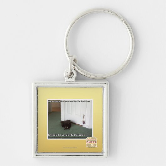 Gedesorienteerde Kat van de kelderverdieping, de Sleutelhanger (Voorkant)