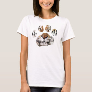 gedessiceerd tijgerpaw t-shirt voor dames